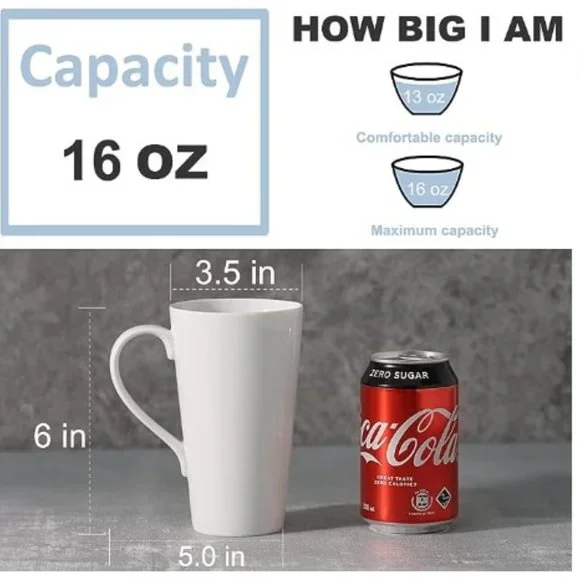 Latte! Set of Two Tall Mugs - Picture 4 of 4